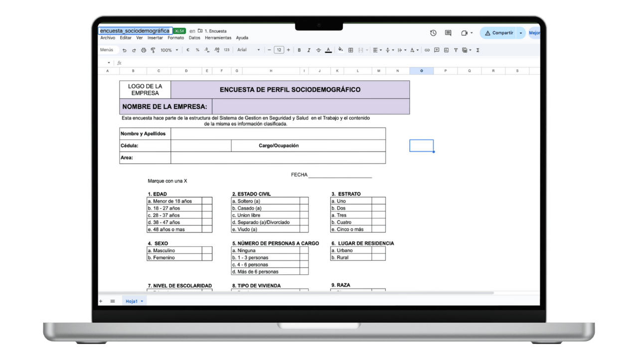 Vista previa de Encuesta de Perfil Sociodemográfico
