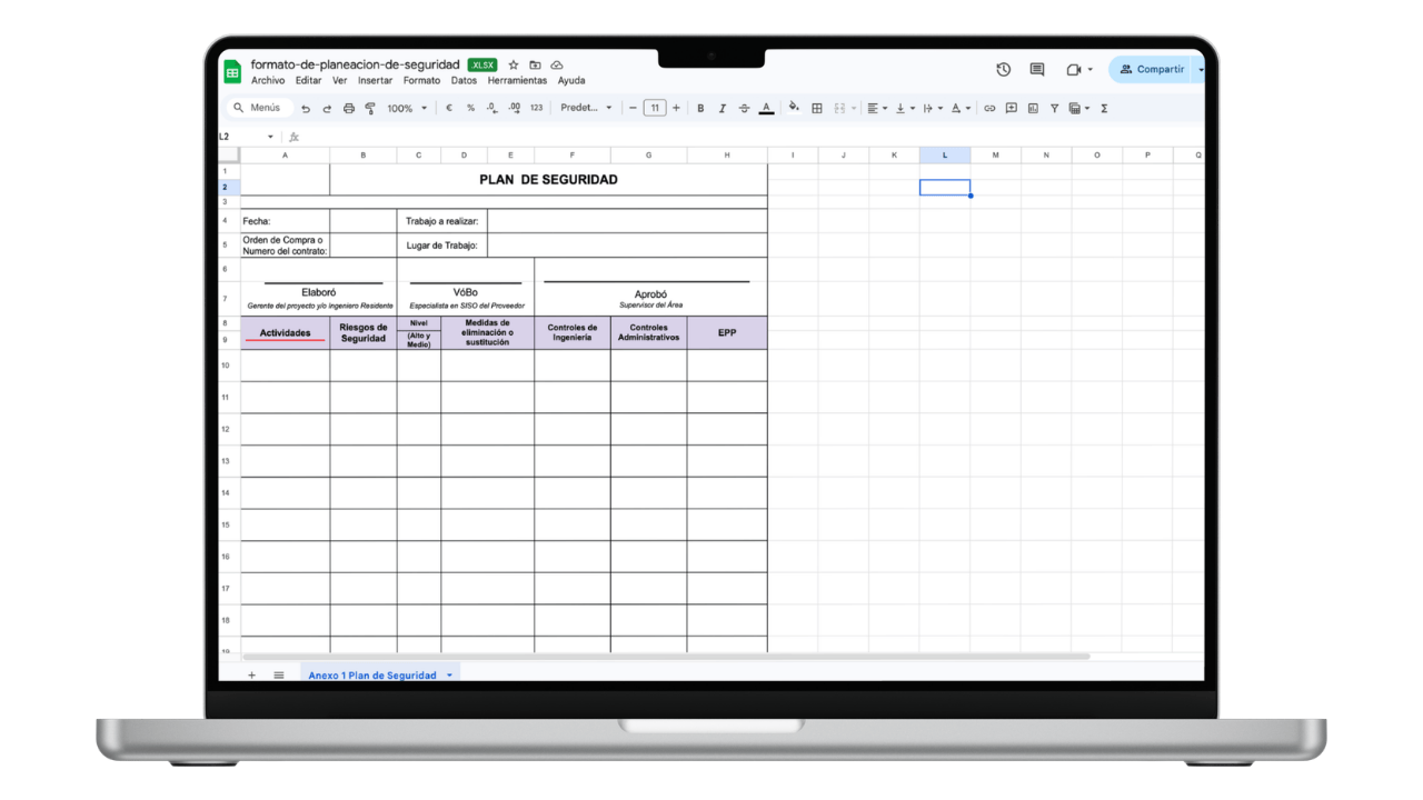 Vista previa de Análisis de Trabajo Seguro (ATS) / Pre-Operacional