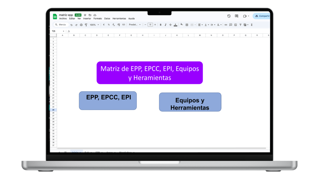Vista previa de Matriz de Elementos de Protección Personal (EPP)